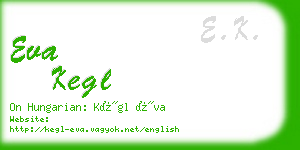 eva kegl business card